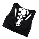 Womens Girls Sports Athletic Gym Yoga Sports Exercise Wear Stretch Vest Back Sports Strappy Design Bra Black XL
