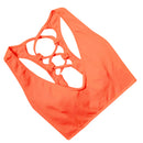 Womens Girls Sports Athletic Gym Yoga Sports Exercise Wear Stretch Sports Vest Strappy Back Design Bra Orange L