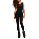 Women Ladies Sports Fitness Leggings Exercise Yoga Jumpsuit M Black