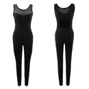 Women Ladies Sports Fitness Leggings Exercise Yoga Jumpsuit M Black