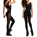 Women Ladies Sports Fitness Leggings Exercise Yoga Jumpsuit M Black