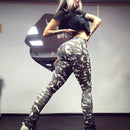 Women Ladies Sports Fitness Leggings Exercise Yoga Jumpsuit M Camouflage