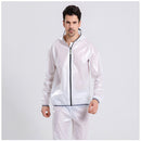 Waterproof Men Raincoat Jacket Cycling Rain Jersey 3XL White