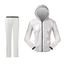 Waterproof Men Raincoat Jacket Cycling Rain Jersey XL White