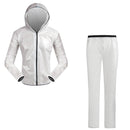 Waterproof Men Raincoat Jacket Cycling Rain Jersey XL White