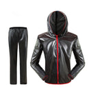 Waterproof Men Raincoat Jacket Cycling Rain Jersey L Black