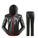 Waterproof Men Raincoat Jacket Cycling Rain Jersey S Black