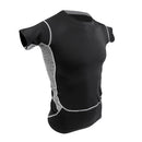 Mens Sports Training Fitness Compression Short Sleeves Fitness Bodybuilding Quick Dry Belly Body Shaping T-Shirt Black XL