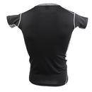 Mens Sports Training Fitness Compression Short Sleeves Fitness Bodybuilding Quick Dry Belly Body Shaping T-Shirt Black XL