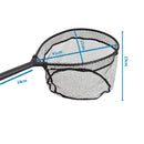 Fly Fishing Landing Net Carp Trout Soft Landing Net with Safety Line Black