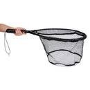 Fly Fishing Landing Net Carp Trout Soft Landing Net with Safety Line Black