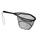 Fly Fishing Landing Net Carp Trout Soft Landing Net with Safety Line Black
