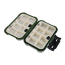 Lightweight Pocket Design Double Layer Design Fishing Tackle Box Fishing Lure Box Bait Hook Storage Case Green Size S