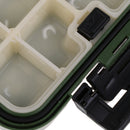 Lightweight Pocket Design Double Layer Design Fishing Tackle Box Fishing Lure Box Bait Hook Storage Case Green Size S