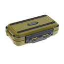 Lightweight Pocket Design Double Layer Design Fishing Tackle Box Fishing Lure Box Bait Hook Storage Case L Army Green