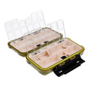 Lightweight Pocket Design Double Layer Design Fishing Tackle Box Fishing Lure Box Bait Hook Storage Case L Army Green