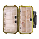 Lightweight Pocket Design Double Layer Design Fishing Tackle Box Fishing Lure Box Bait Hook Storage Case L Army Green