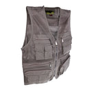 Mens Outdoor Sportswear Multi-Pocket Anti-Wrinkle Breathable Zip Closure Fishing Hunting Vest Photography Jacket Gray 3XL