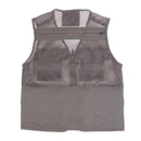 Mens Outdoor Sportswear Multi-Pocket Anti-Wrinkle Breathable Zip Closure Fishing Hunting Vest Photography Jacket Gray 4XL