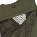 Mens Outdoor Sportswear Multi-Pocket Anti-Wrinkle Breathable Zip Closure Fishing Hunting Vest Photography Jacket Green L