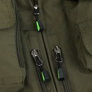 Mens Outdoor Sportswear Multi-Pocket Anti-Wrinkle Breathable Zip Closure Fishing Hunting Vest Photography Jacket Green 4XL