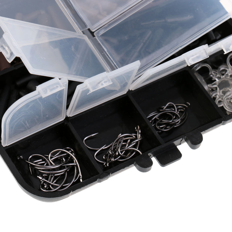 1 Set Assorted Carp Fishing Accessory Line Stopper Hook Swivel Rubber Sleeve Sinker Lock Hair Rig etc. Terminal Tackle