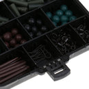 1 Set Assorted Carp Fishing Accessory Line Stopper Hook Swivel Rubber Sleeve Sinker Lock Hair Rig etc. Terminal Tackle