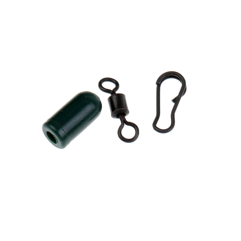 1 Set Assorted Carp Fishing Accessory Line Stopper Hook Swivel Rubber Sleeve Sinker Lock Hair Rig etc. Terminal Tackle
