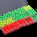 1000pcs Plastic Beads Oval/Round Soft Glow Fishing Beads Lures Tackle Eggs