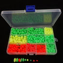 1000pcs Plastic Beads Oval/Round Soft Glow Fishing Beads Lures Tackle Eggs