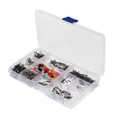 Safety Fishing Clips Hooks Swivels Beads Kit with Hard Plastic Tackle Box