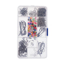 Safety Fishing Clips Hooks Swivels Beads Kit with Hard Plastic Tackle Box