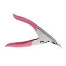 Manicure Salon Art Tips Clippers Acrylic Artificial False Nail Cutters Pink
