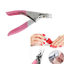 Manicure Salon Art Tips Clippers Acrylic Artificial False Nail Cutters Pink