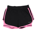 Women Girls Summer Fashionable Outdoor Sportswear Clothing Yoga Training Cycling Running Suit Set Short-sleeved Top Short Pink L