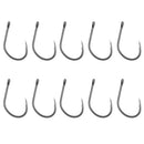Pack of 10PCS Durable Corrosion Resistant Carbon Steel Fishing Hooks Barbed Hooks Baits Holder Tool Wide Gape Fishing Lovers Tool 8