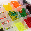 316pcs Soft Fishing Lure Bait & Jig Head Hook Set for Saltwater/Freshwater