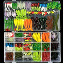 316pcs Soft Fishing Lure Bait & Jig Head Hook Set for Saltwater/Freshwater