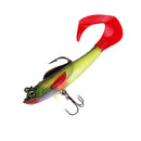 4 Pieces Fishing Accessories Fishing Lure Soft Bait with Treble Tackle Hooks