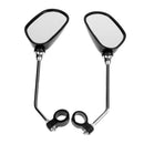 2 Pieces Mountain Bike Handlebar Mirror 360 Degree Rotating Rear View with Safety Reflector