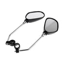 2 Pieces Mountain Bike Handlebar Mirror 360 Degree Rotating Rear View with Safety Reflector