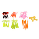 44 Pieces Fishing Lure Curly Tail Grub Worm Soft Baits Corn Carp Fishing Lures Floating Bait Lure Fishing Accessories