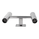 Wall Boat Yacht Mounted Stainless Steel Twin Fishing Pole Rod Holder 2 Tube