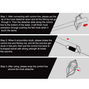 Hook Detacher Remover with Box Stainless Steel Unhook Device 19.7ft Nylon Line Fishing Equipment