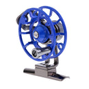 Ice Fishing Rock Fishing Fly Fishing Reel CNC-machined Aluminum Alloy Body Blue Line Capacity 0.25mm/100m