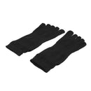 Women Cotton Yoga Pilates Practice Gym Toe Socks Anti-slip Shock Absorption Foot Massage Full Grip Socks 1 Pair Black