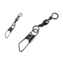 70 Pcs Fishing Interlock Snap Barrel Swivels Connectors Rolling Solid Rings