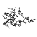 40Pcs Boilie Bait Screws with Link Loops Swivel Carp Fishing Terminal Tackle