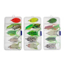6 Pcs Topwater Frog Lure Kit Set Lots for Bass Snakehead Freshwater Saltwater Soft Bait Crankbait