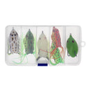 6 Pcs Topwater Frog Lure Kit Set Lots for Bass Snakehead Freshwater Saltwater Soft Bait Crankbait
